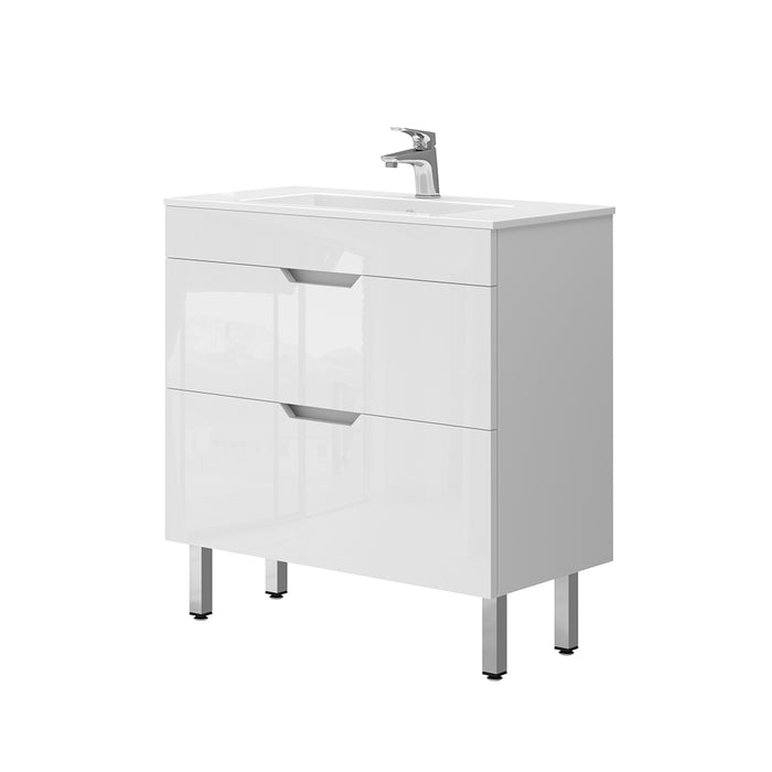 Vicco Set di mobili da bagno Bianco 2 parti, mobile base 80 cm