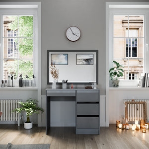 Vicco Tavolo da toeletta Grigio 40 cm con 4 cassetti