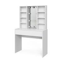 Vicco Tavolo da toeletta Bianco 93 cm con illuminazione a LED