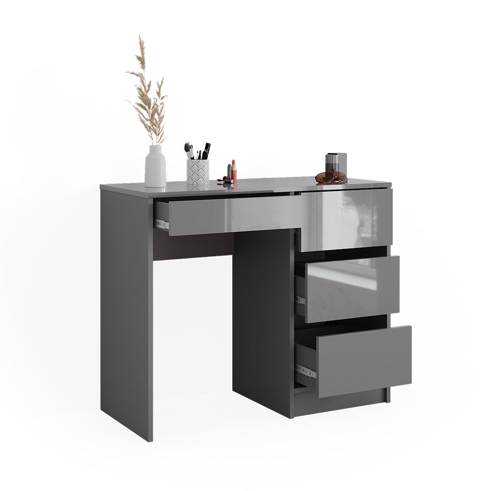 Vicco Tavolo da toeletta Grigio 40 cm con 4 cassetti