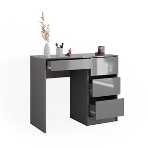 Vicco Tavolo da toeletta Grigio 40 cm con 4 cassetti