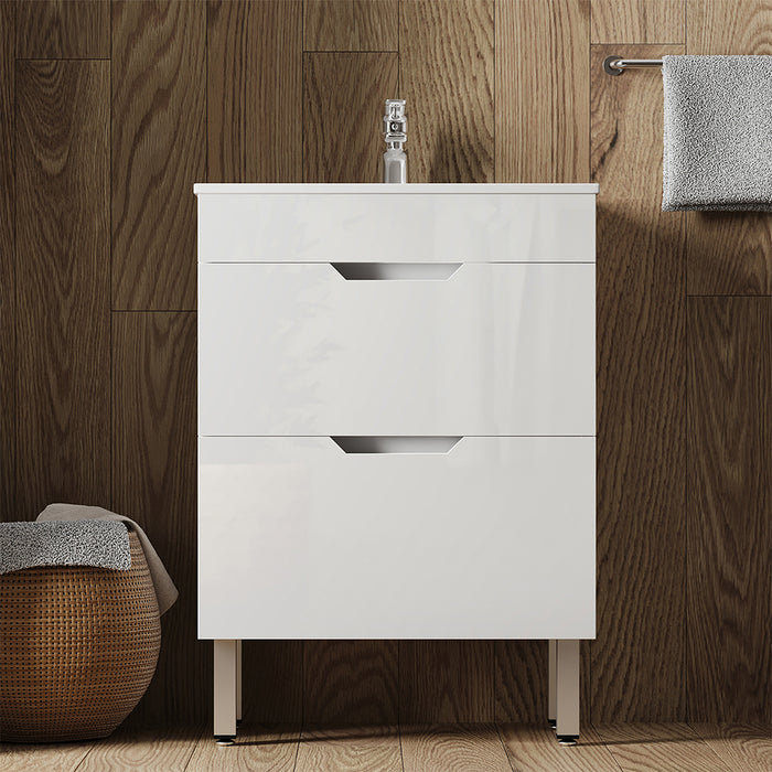 Vicco Set di mobili da bagno Bianco 2 parti, mobile base 80 cm