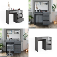 Vicco Tavolo da toeletta Grigio 40 cm con 4 cassetti