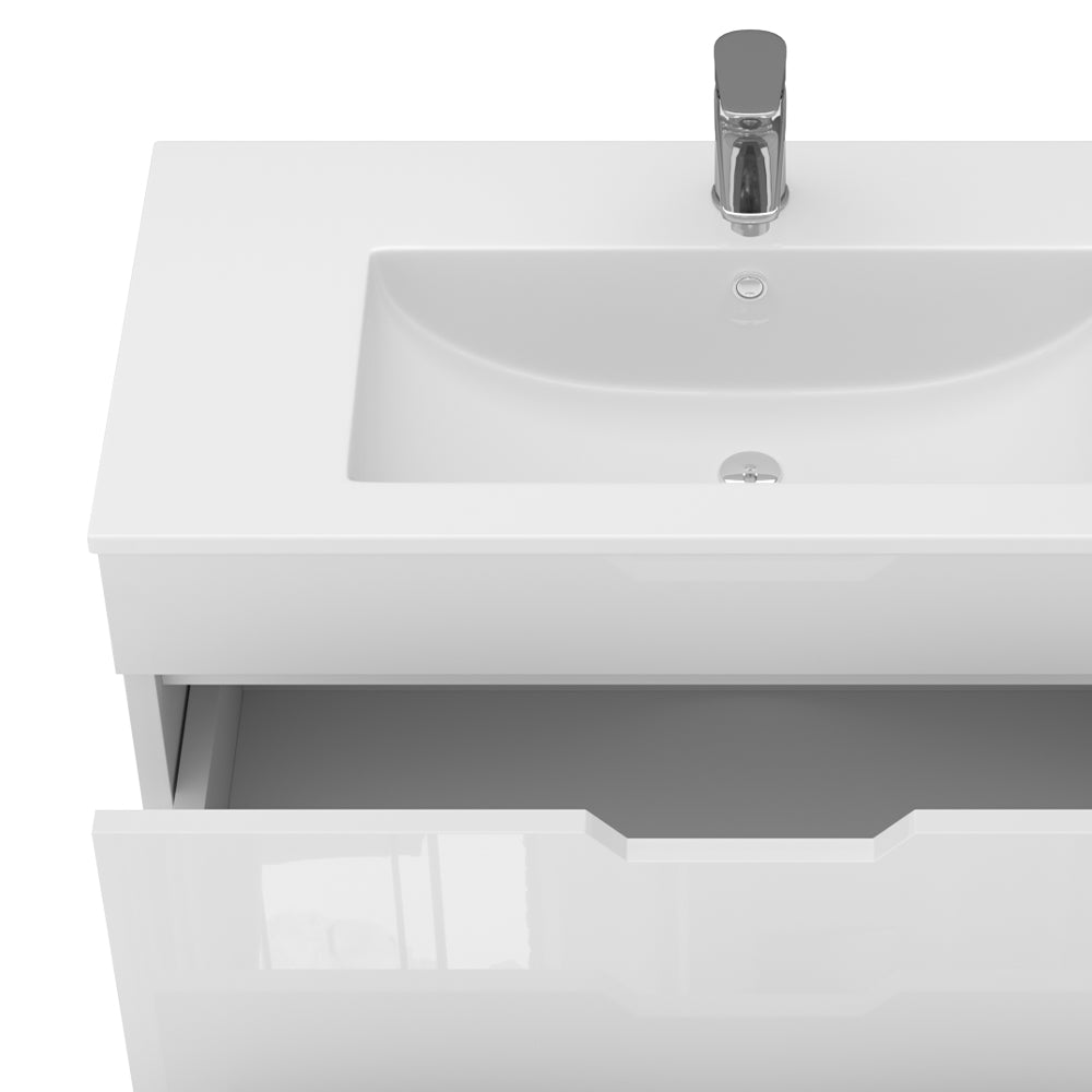 Vicco Set di mobili da bagno Bianco 2 parti, mobile base 80 cm