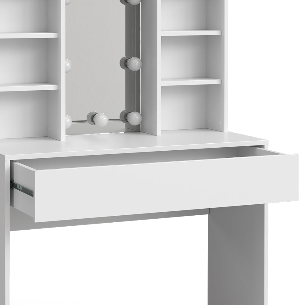 Vicco Tavolo da toeletta Bianco 93 cm con illuminazione a LED