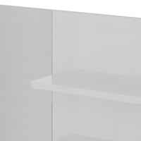 Vicco Mensola dello specchio Bianco lucido 119.8 x 70 cm con scomparti aperti