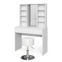 Vicco Tavolo da toeletta Bianco 93 cm con sgabello