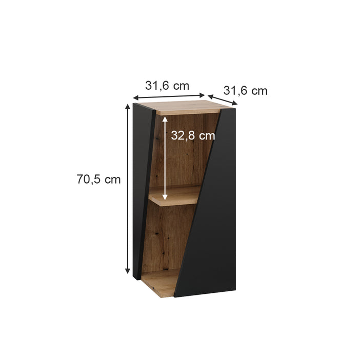 Vicco Mobiletto bagno Antracite 31.6 x 70.5 cm con ripiani aperti