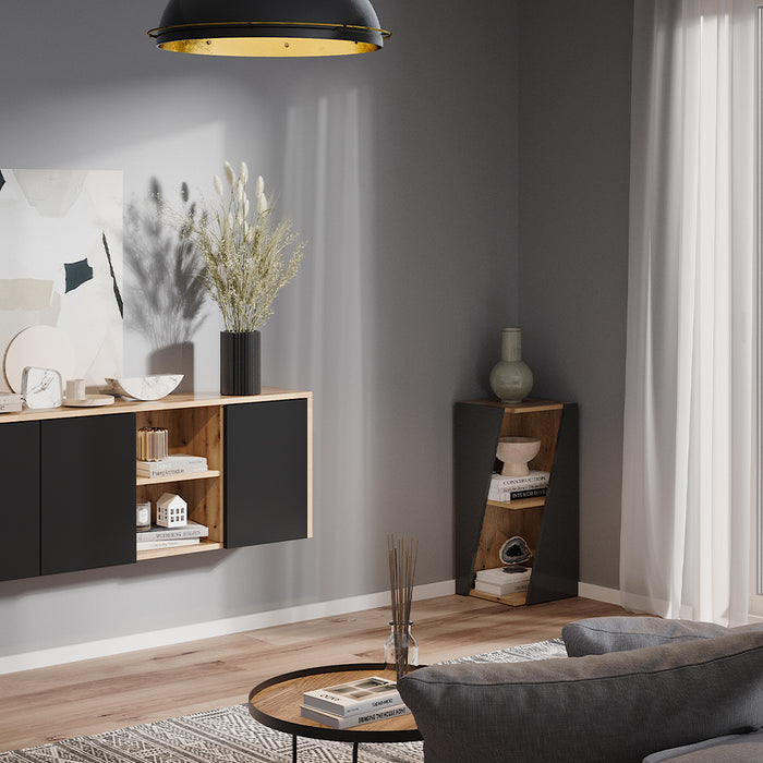 Vicco Mobiletto bagno Antracite 31.6 x 70.5 cm con ripiani aperti