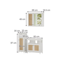 Vicco Set di mobili da bagno Bianco 3 parti, con mobile midi