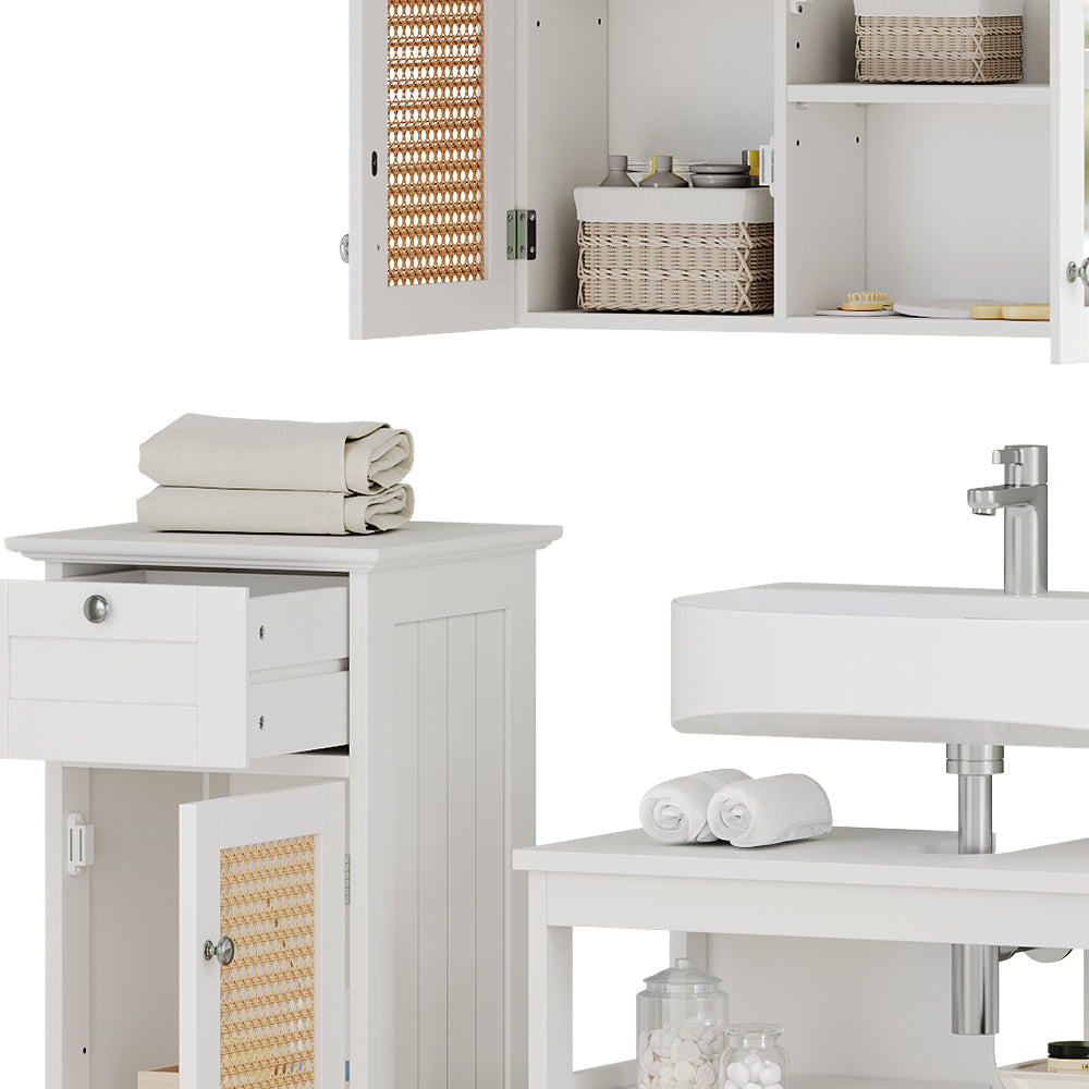 Vicco Set di mobili da bagno Bianco 3 parti, con mobile midi