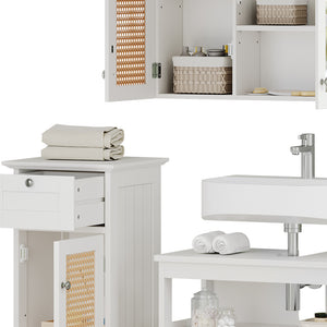 Vicco Set di mobili da bagno Bianco 3 parti, con mobile midi