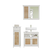 Vicco Set di mobili da bagno Bianco 3 parti, con mobile midi