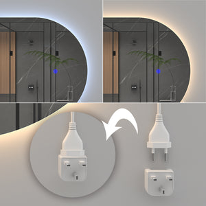 Vicco Specchio bagno Bianco 110 x 50 cm con illuminazione a LED