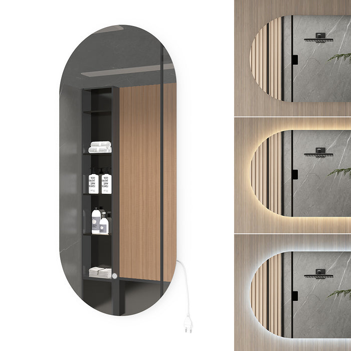 Vicco Specchio bagno Bianco 110 x 50 cm con illuminazione a LED