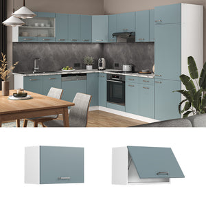 Vicco Pensile da cucina Grigio-blu 60 cm Piatto