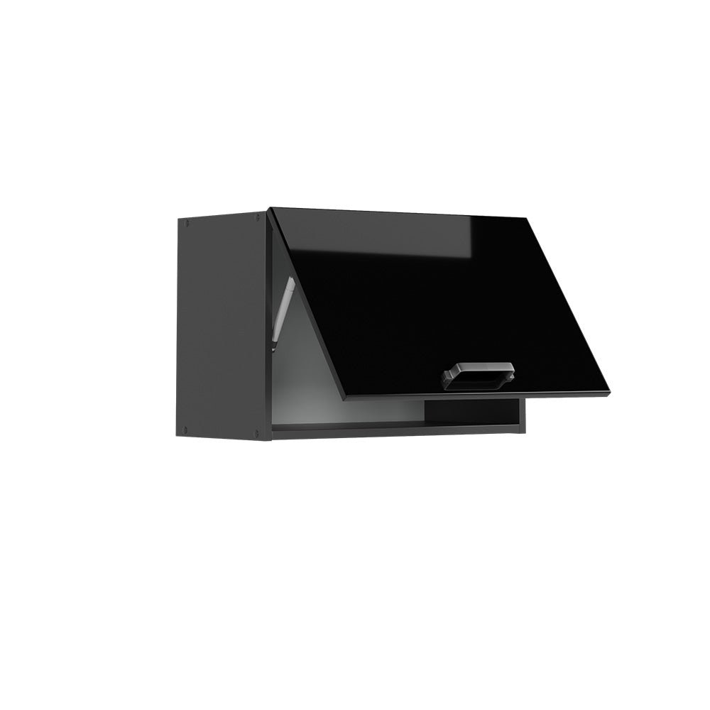 Vicco Pensile da cucina Nero lucido 60 cm Piatto