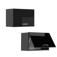 Vicco Pensile da cucina Nero lucido 60 cm Piatto