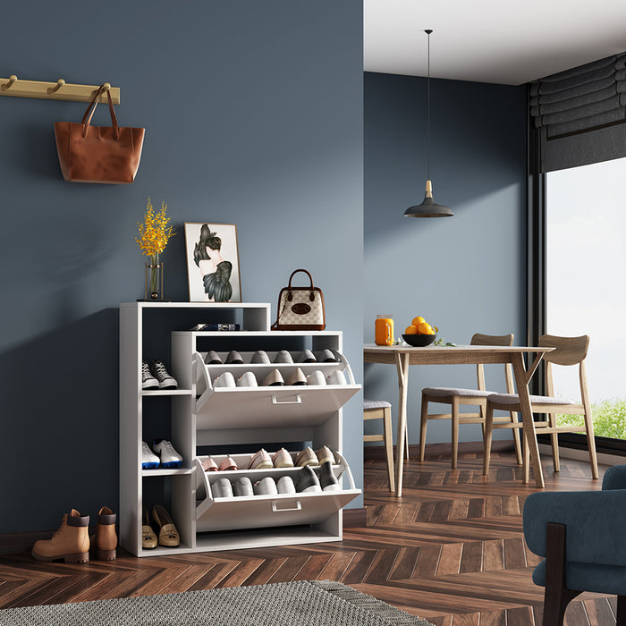 Vicco Scarpiera da ingresso Bianco 80 x 90 cm