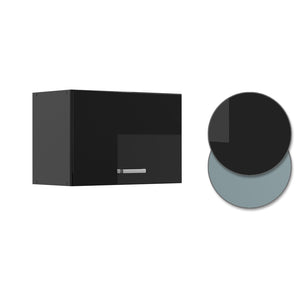 Vicco Pensile da cucina Nero lucido 60 cm Piatto