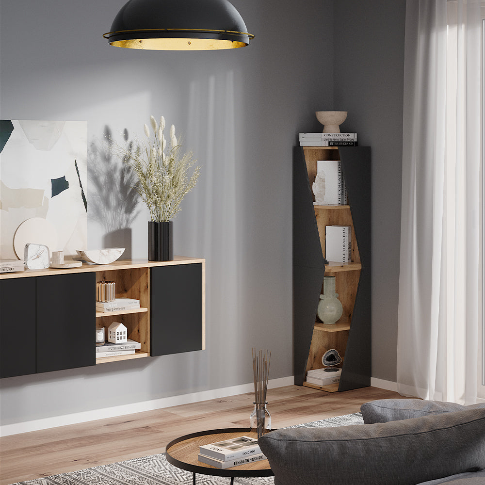 Vicco Armadio per il bagno Antracite 31.6 x 70.5 cm con 3 ripiani