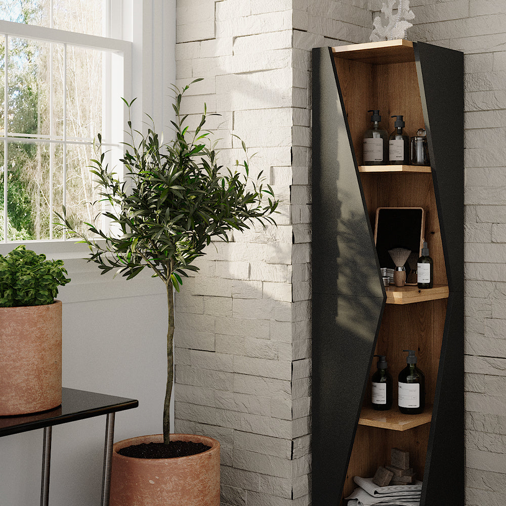 Vicco Armadio per il bagno Antracite 31.6 x 70.5 cm con 3 ripiani