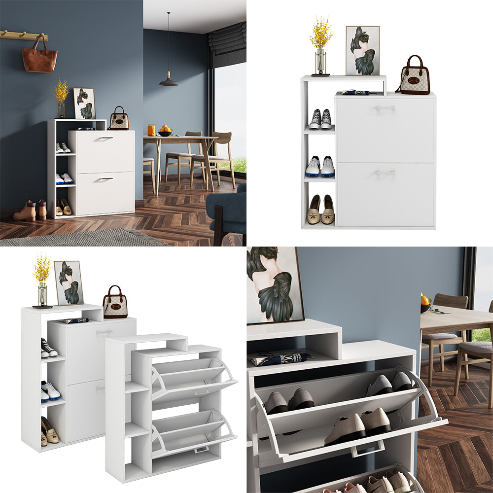 Vicco Scarpiera da ingresso Bianco 80 x 90 cm