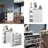 Vicco Scarpiera da ingresso Bianco 80 x 90 cm