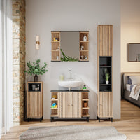 Vicco Mobiletto bagno Sonoma 30 x 86.8 cm con porta e scomparto aperto