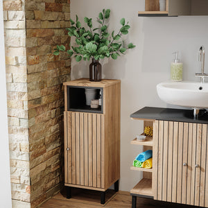 Vicco Mobiletto bagno Sonoma 30 x 86.8 cm con porta e scomparto aperto