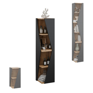 Vicco Armadio per il bagno Antracite 31.6 x 70.5 cm con 3 ripiani