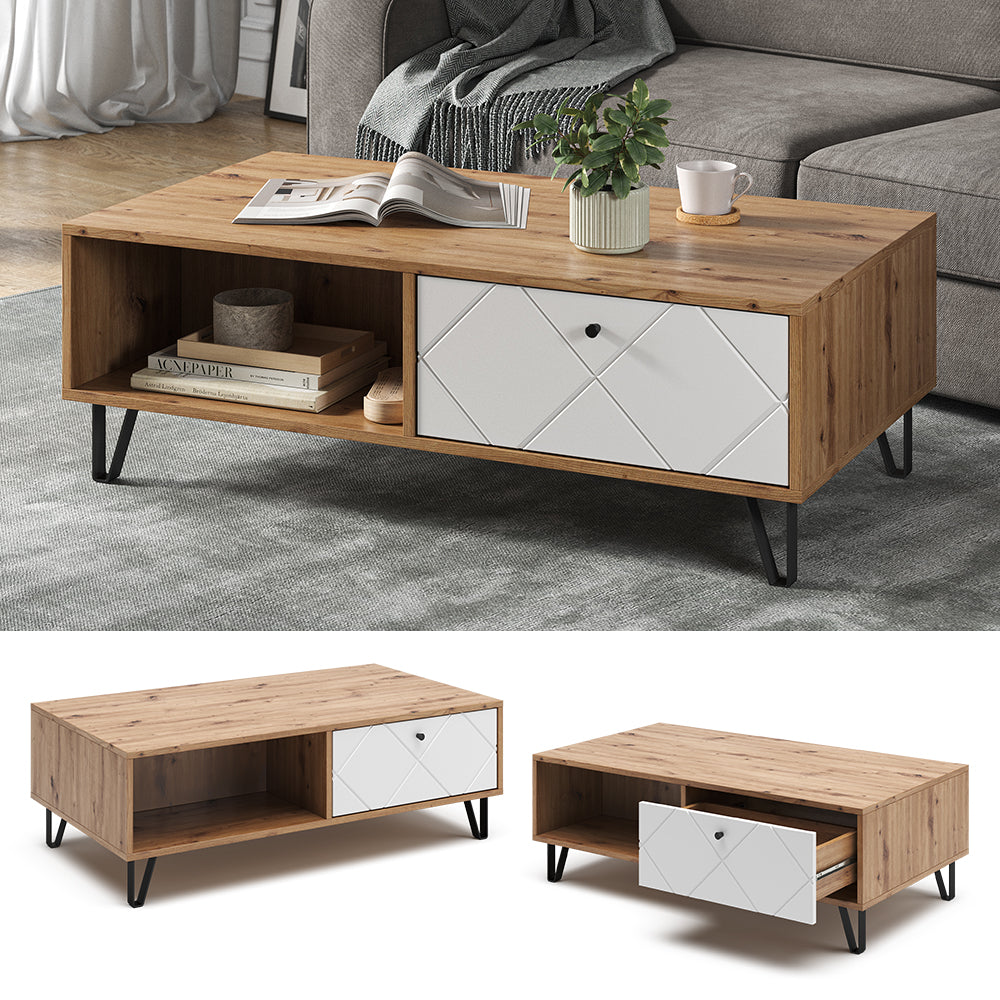 Vicco Tavolino Rovere artigianale 110 x 60 cm