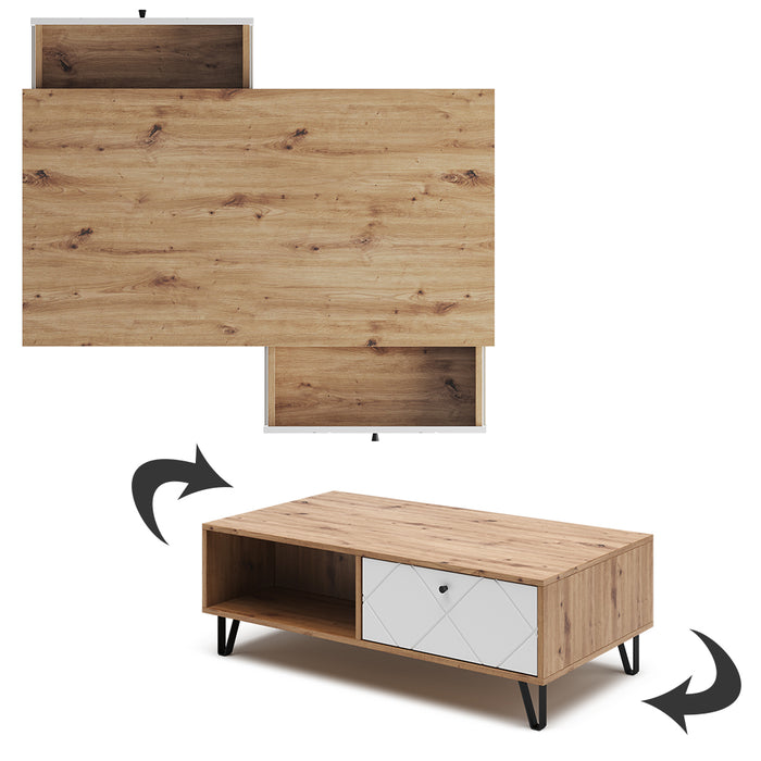 Vicco Tavolino Rovere artigianale 110 x 60 cm