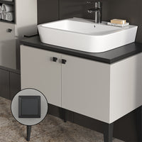 Vicco Set di mobili da bagno Grigio 3 parti, pensile 2 ante