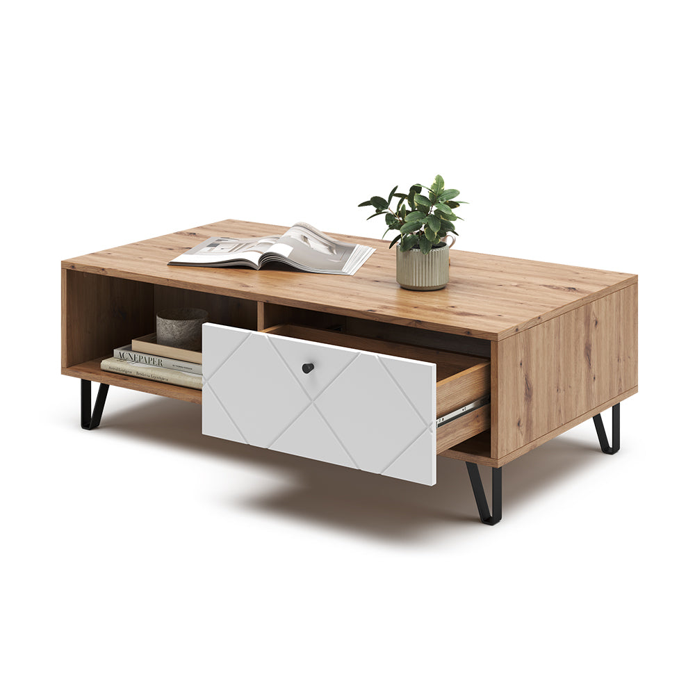 Vicco Tavolino Rovere artigianale 110 x 60 cm