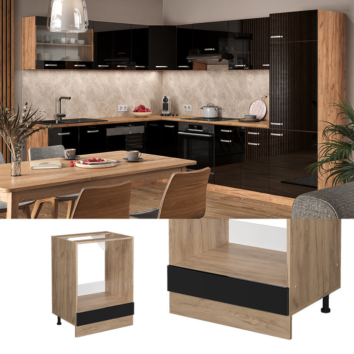 Vicco Mobile per forno da incasso Nero lucido 60 cm , PL Antracite