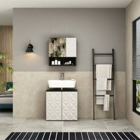 Vicco Set di mobili da bagno Nero 2 parti