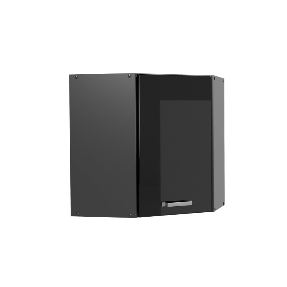 Vicco Mobile angolare da cucina Nero lucido 57 cm
