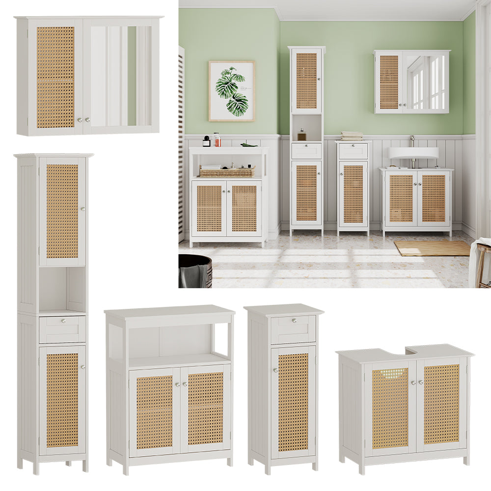 Vicco Set di mobili da bagno Bianco 5 parti