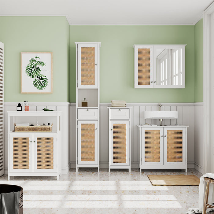 Vicco Set di mobili da bagno Bianco 5 parti