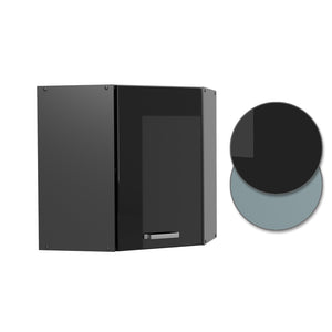 Vicco Mobile angolare da cucina Nero lucido 57 cm