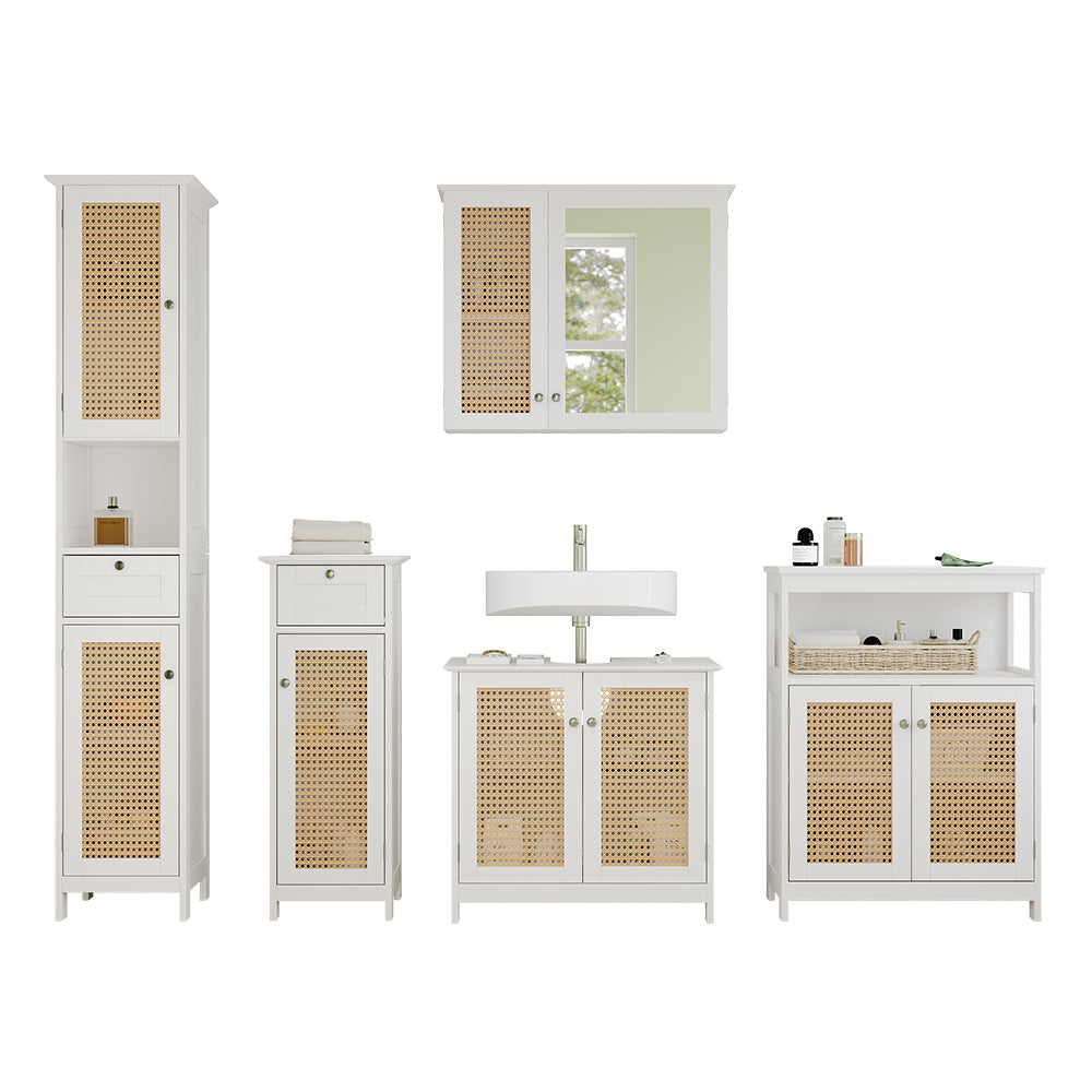 Vicco Set di mobili da bagno Bianco 5 parti