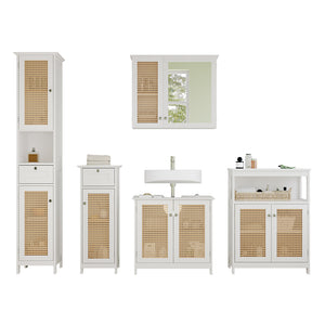 Vicco Set di mobili da bagno Bianco 5 parti