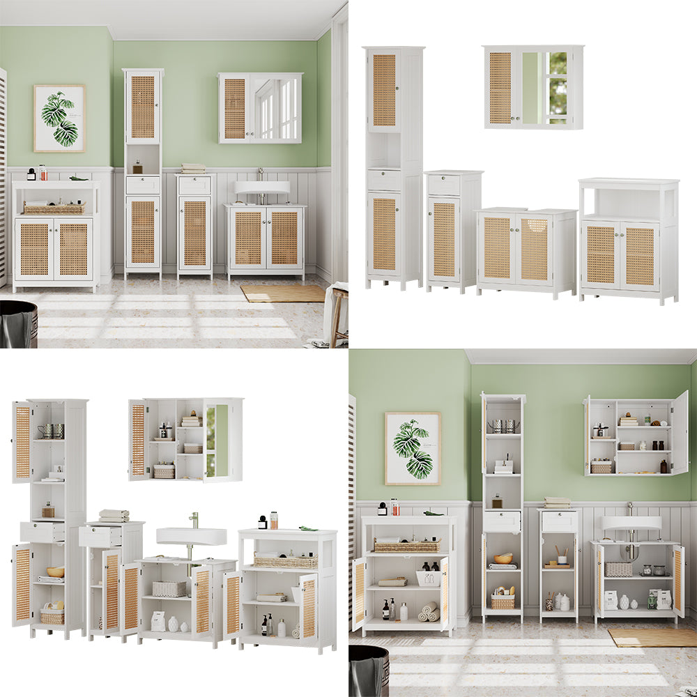 Vicco Set di mobili da bagno Bianco 5 parti