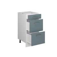 Vicco Mobiletto base per cucina Grigio-blu 40 cm con cassetti, senza piano di lavoro