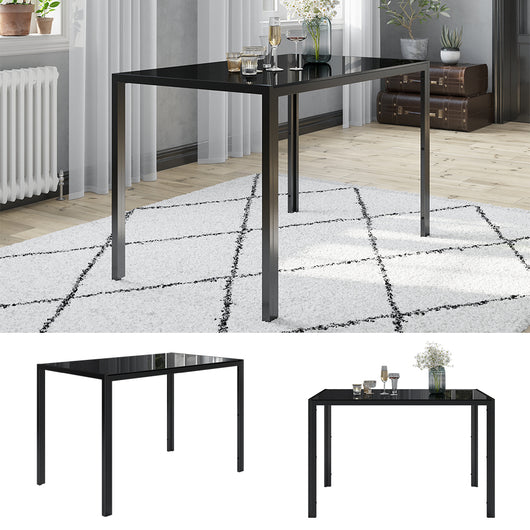 Vicco Tavolo da pranzo Nero 75 x 120 cm