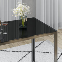 Vicco Tavolo da pranzo Nero 75 x 120 cm