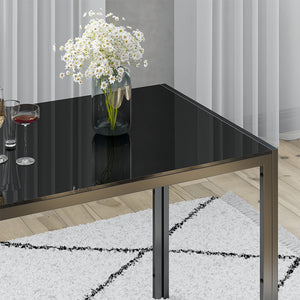 Vicco Tavolo da pranzo Nero 75 x 120 cm