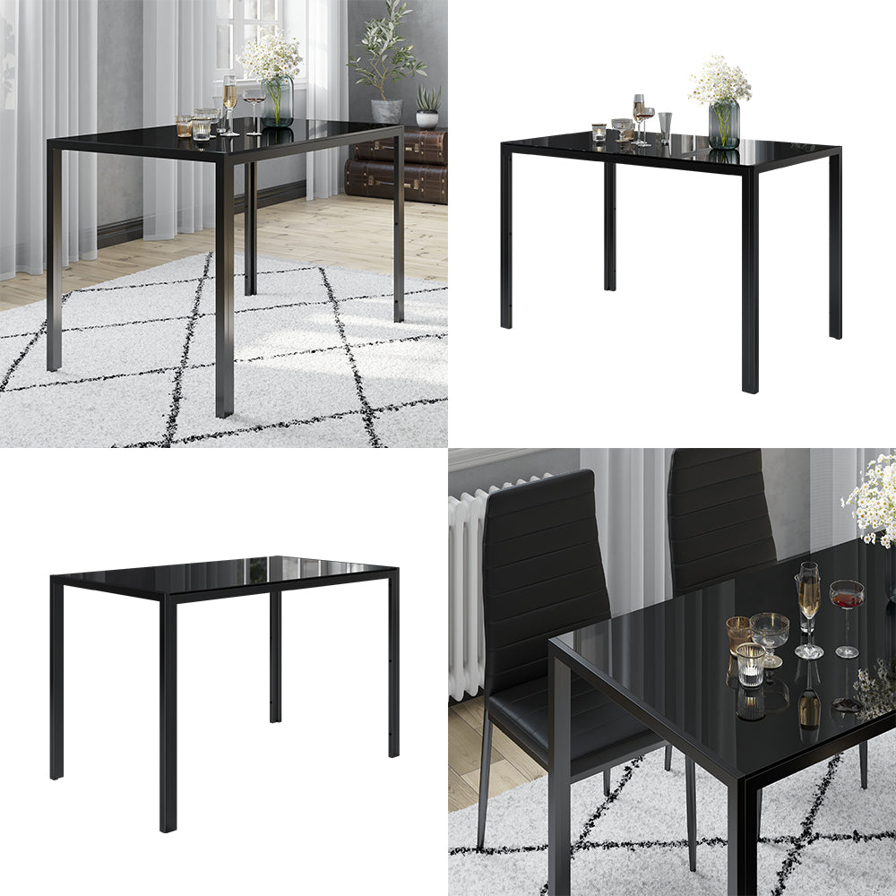 Vicco Tavolo da pranzo Nero 75 x 120 cm