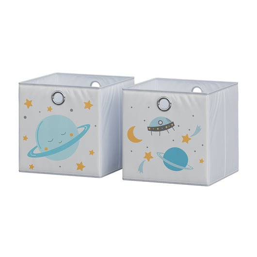 Vicco Scatola pieghevole Grigio (spazio) 30 x 30 cm (motivo spaziale)